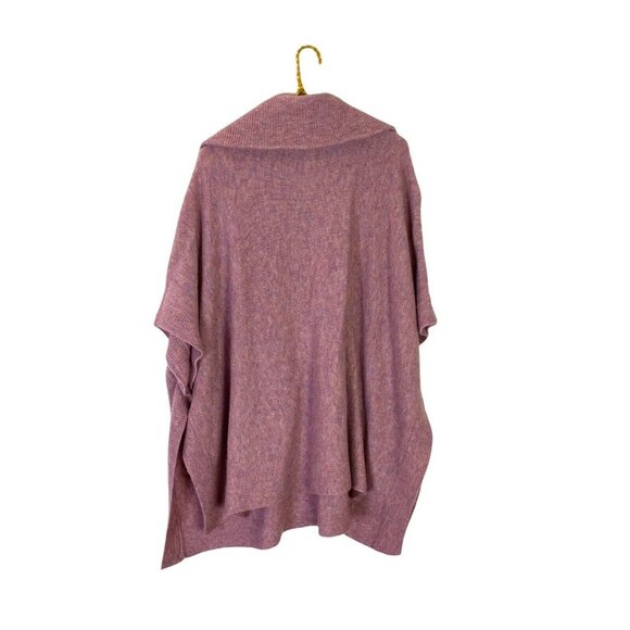 Anthropologie Charli Annina Poncho Sweater in Pink Purple Wool Pullover Sweater - Picture 3 of 5